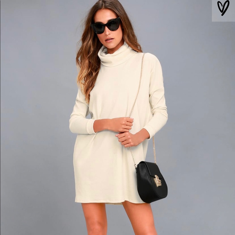 LuLu’s Scheme of Things Cream Long Sleeve Dress